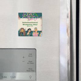 Internationell Kvinnodagen 8:e Blommigten Magnet