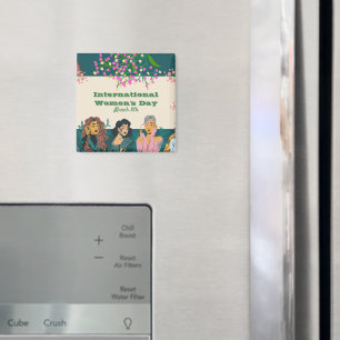 Internationell Kvinnodagen 8:e Blommigten Magnet