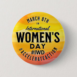 Internationell Kvinnodagen 8 mars IWD Knapp