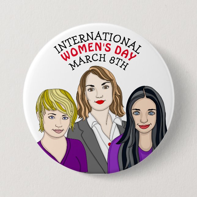 Internationell Kvinnodagen - 8 mars Knapp (Framsida)