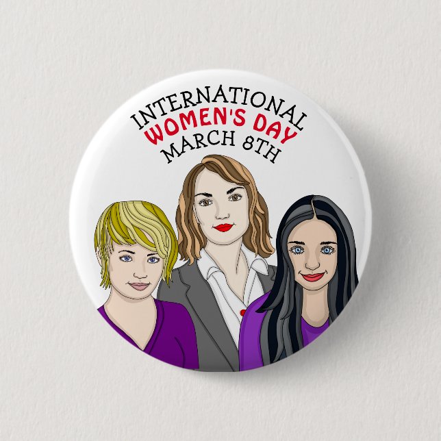Internationell Kvinnodagen - 8 mars Knapp (Framsida)