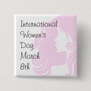 Internationell Kvinnodagen 8 mars Knapp