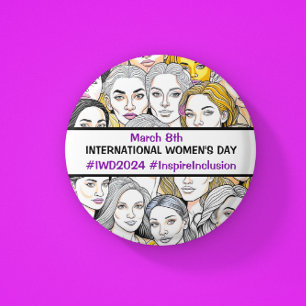 Internationell Kvinnodagen 8 mars Knapp