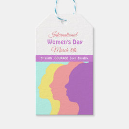 Internationell Kvinnodagen 8 mars Presentetikett