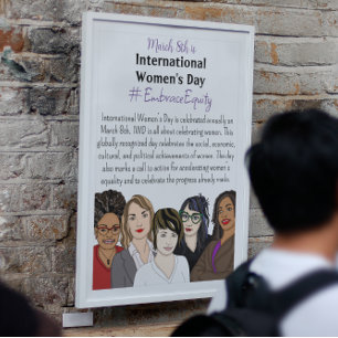 Internationell Kvinnodagen är den 8:e mars Poster