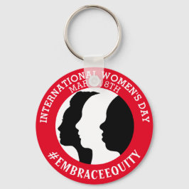 Internationell Kvinnodagen är den 8 mars Nyckelring