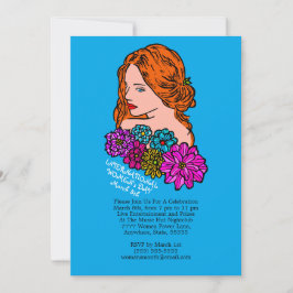 Internationell Kvinnodagen Auburn Hair Dam Party Inbjudningar