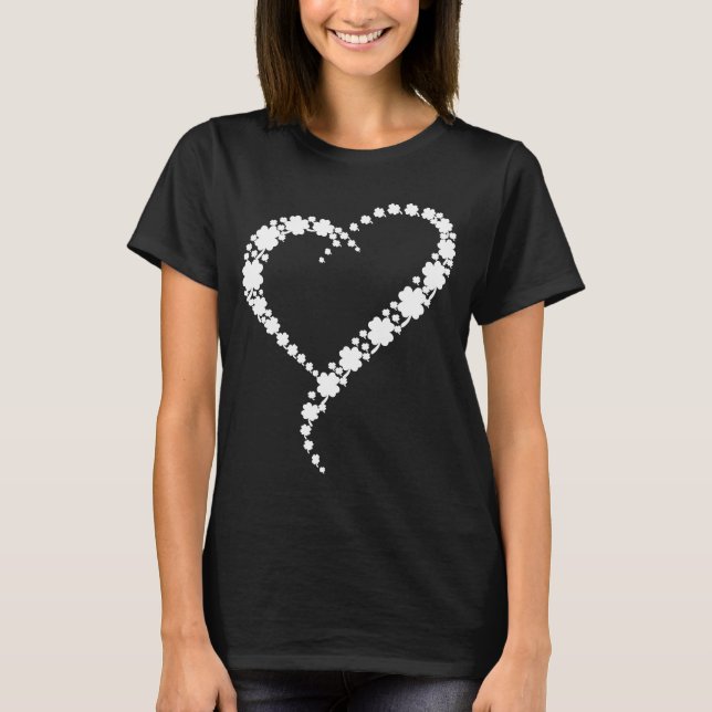 Internationell Kvinnodagen Coola Shamrock Heart St T Shirt (Framsida)
