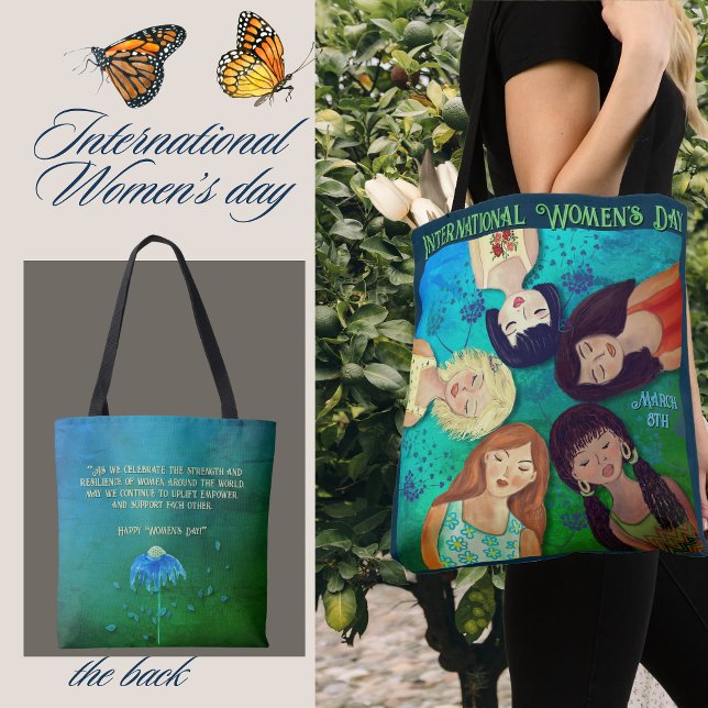 Internationell Kvinnodagen Diverse kvinnor i Portr Tygkasse (International Women's Day Diverse Woman Portraits Tote Bag)