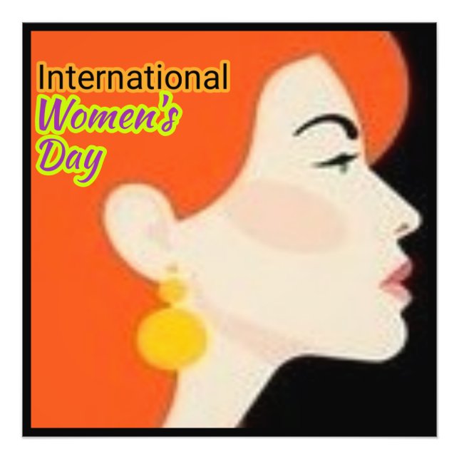 Internationell kvinnodagen . fototryck (Framsidan)