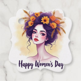 Internationell kvinnodagen gåvor etiketter