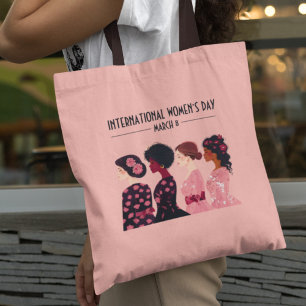 Internationell Kvinnodagen Global Women Rosa Blomm Tygkasse