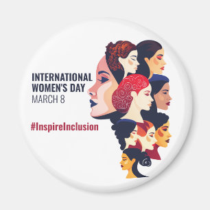 Internationell kvinnodagen IWD mars 8 Magnet