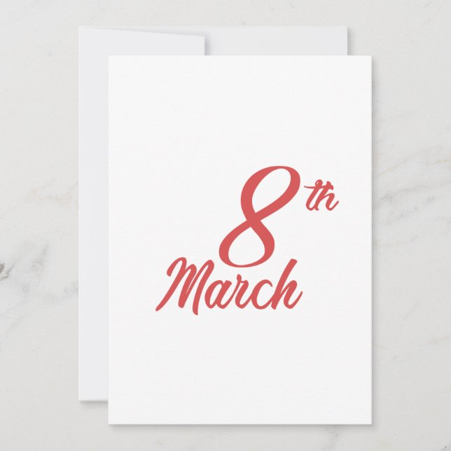 Internationell kvinnodagen julkort (Framsida)