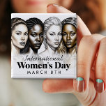 Internationell kvinnodagen | Knapp 8 mars<br><div class="desc">Den åttonde mars är Knappen på kvinnodagen i Internationell. Digital konst som skildrar mångkulturella kvinnor.</div>