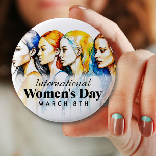 Internationell kvinnodagen Knapp 8 mars