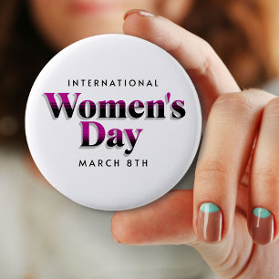 Internationell kvinnodagen Knapp 8 mars