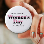 Internationell kvinnodagen | Knapp 8 mars<br><div class="desc">Den åttonde mars är Knappen på kvinnodagen i Internationell. Knappen Svart och Rosa färgad vintage för att fira kvinnors jämställdhet.</div>