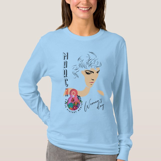 Internationell kvinnodagen | Kvinnors Långärmad T Shirt (Framsida)