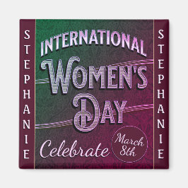 Internationell kvinnodagen magnet