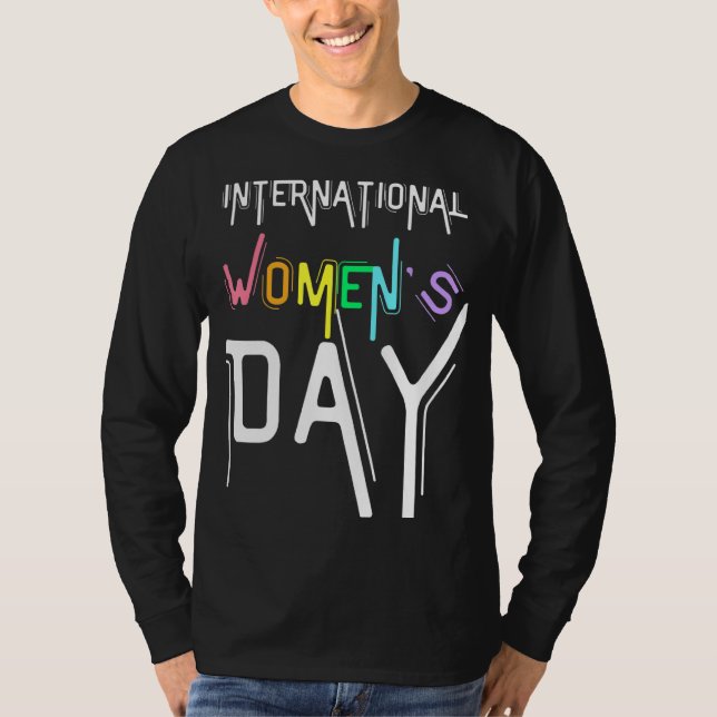 Internationell Kvinnodagen mars Kvinnohistorikmåna T Shirt (Framsida)