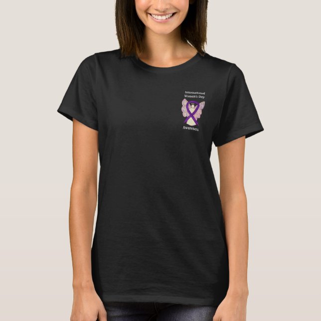 Internationell Kvinnodagen - medvetandegörande Rib T-shirt (Framsida)