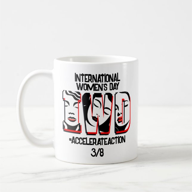 Internationell kvinnodagen | Påskynda åtgärden Kaffemugg (Vänster)