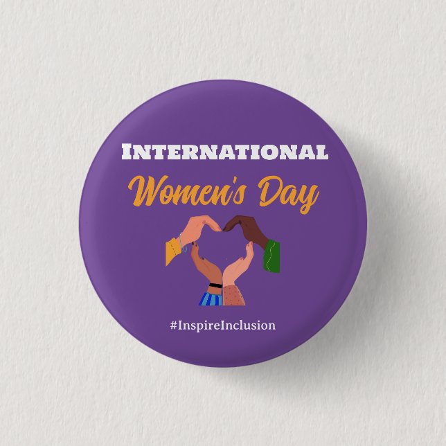 Internationell Kvinnors kvinnodag 2025 feminist Knapp (Framsida)