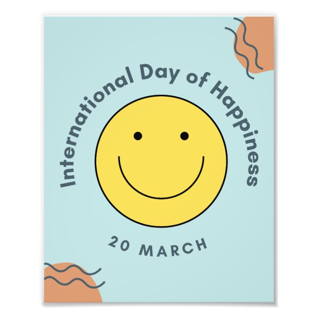 Internationell-lyckans dag fototryck (Framsidan)