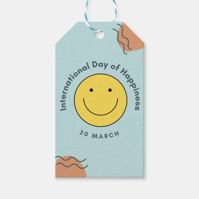 Internationell-lyckans dag presentetikett (Framsidan)