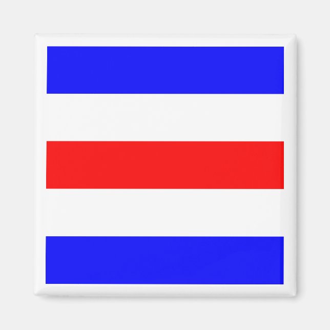 Internationell marin signalflagga CHARLIE Magnet (Framsidan)
