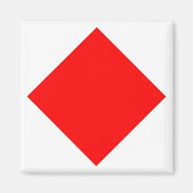 Internationell marin signalflagga FOXTROT Magnet (Framsidan)