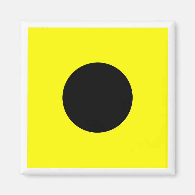 Internationell marin signalflagga INDIA Magnet (Framsidan)