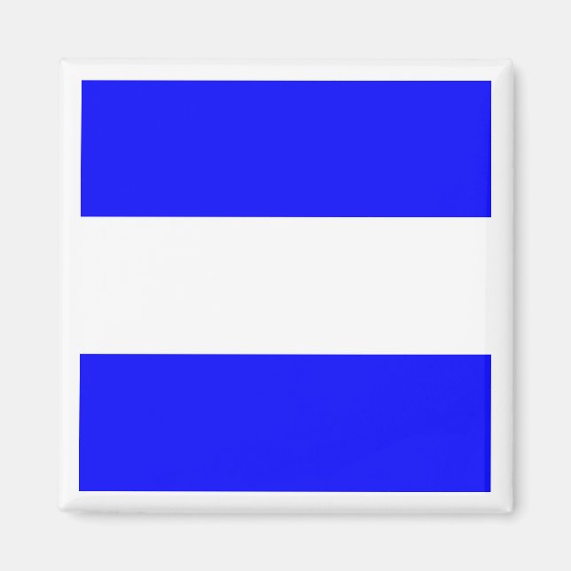Internationell marin signalflagga JULIETT Magnet (Framsidan)