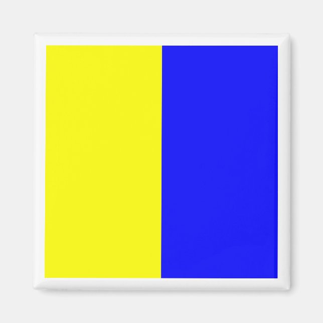 Internationell marin signalflagga KILO Magnet (Framsidan)