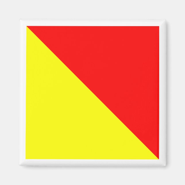 Internationell marin signalflagga OSCAR Magnet (Framsidan)