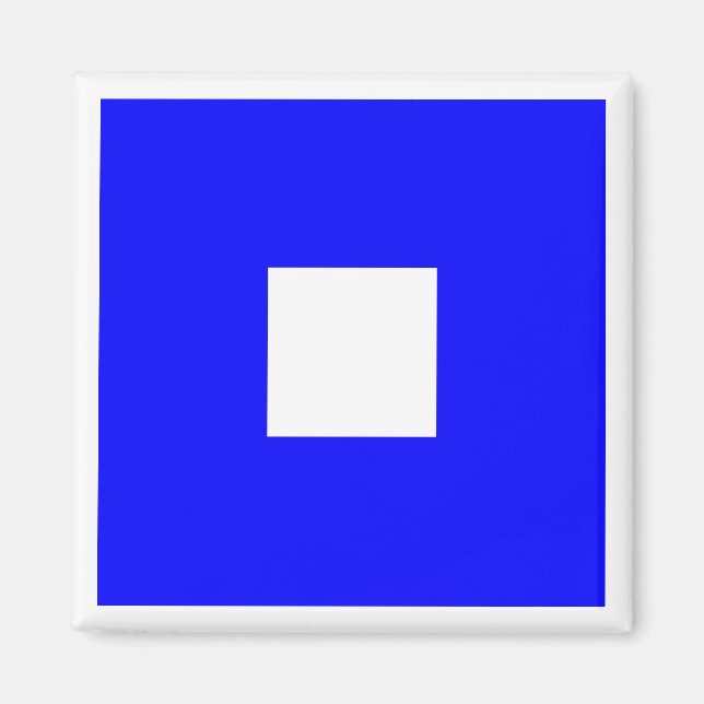 Internationell marin signalflagga PAPA Magnet (Framsidan)