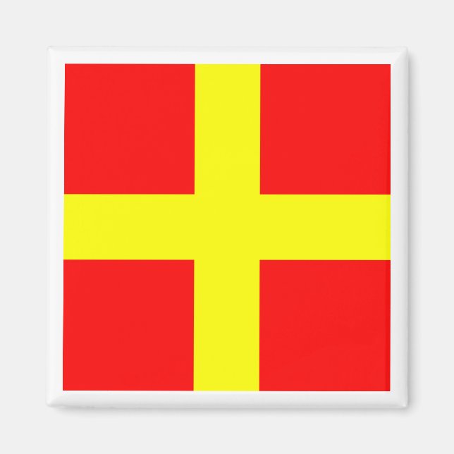 Internationell marin signalflagga ROMEO Magnet (Framsidan)
