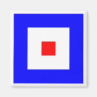 Internationell marin signalflagga WHISKEY Magnet