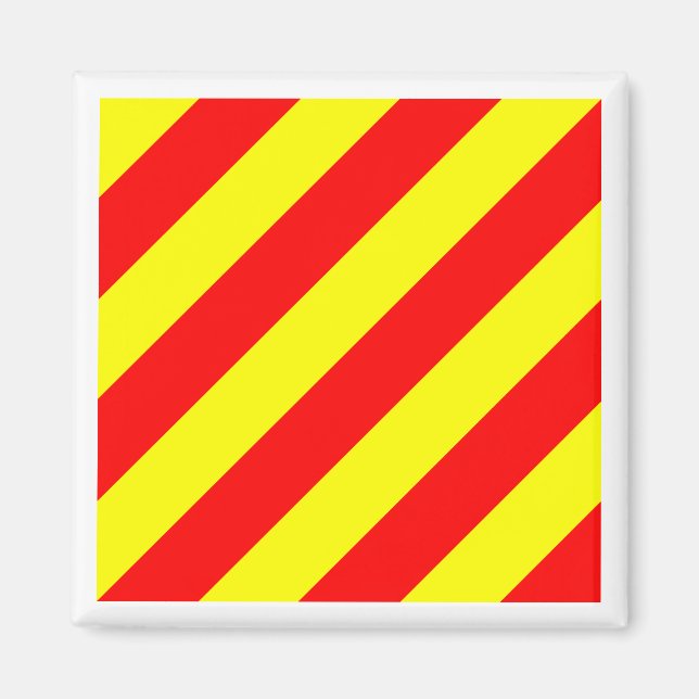 Internationell marin signalflagga YANKEE Magnet (Framsidan)