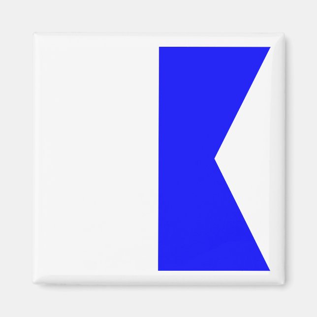 Internationell maritim signal ALFA Magnet (Framsidan)