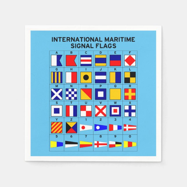 Internationell Maritime Signal Flaggor Pappersservett (Framsidan)