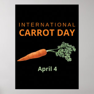 Internationell morotdagen den 4 april poster