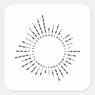 Internationell Morse Code Chart Fyrkantigt Klistermärke