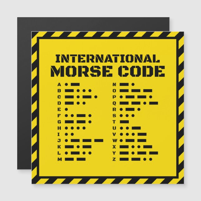 Internationell Morse-kod – Industridesign i fetsti (Fram/baksida)
