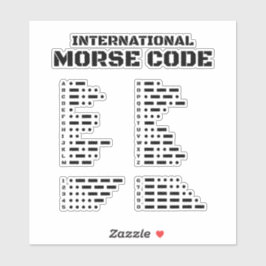 Internationell Morse-kod Klistermärken