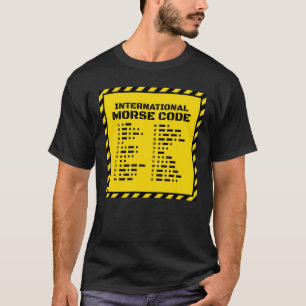 Internationell Morse-kod – STEM Gul Design T Shirt