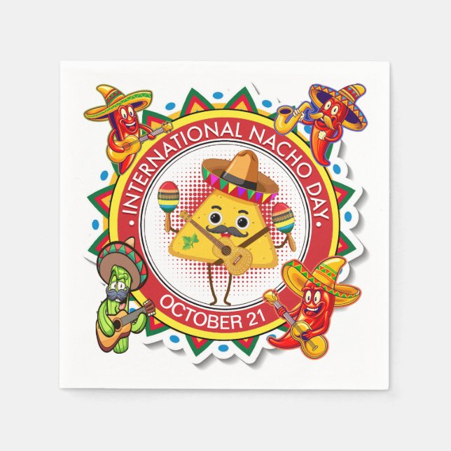 Internationell Nacho Day Pappersservett (Framsidan)