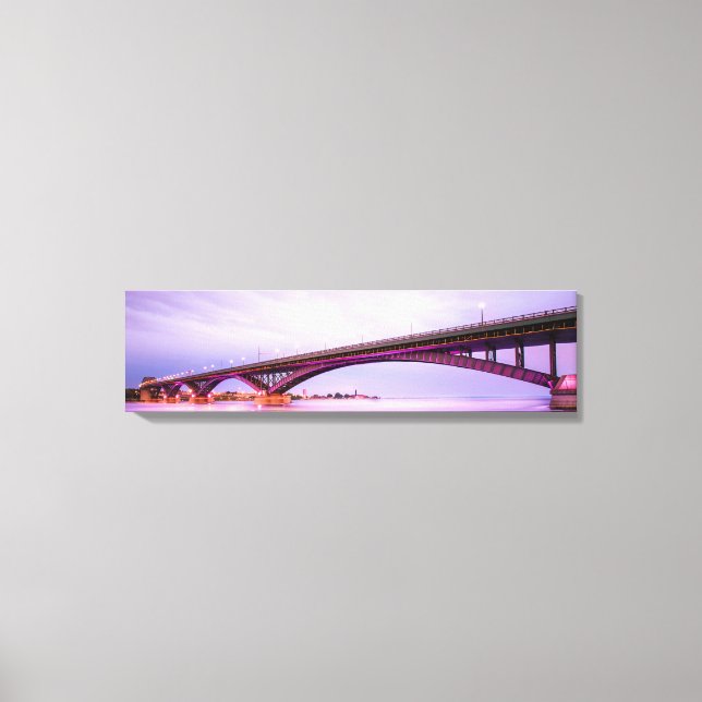 Internationell Peace Bridge Panoramic Canvas Art (Framsida)