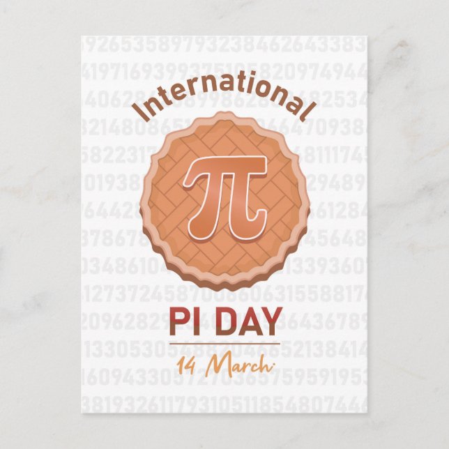 Internationell Pi Day Vykort (Framsida)